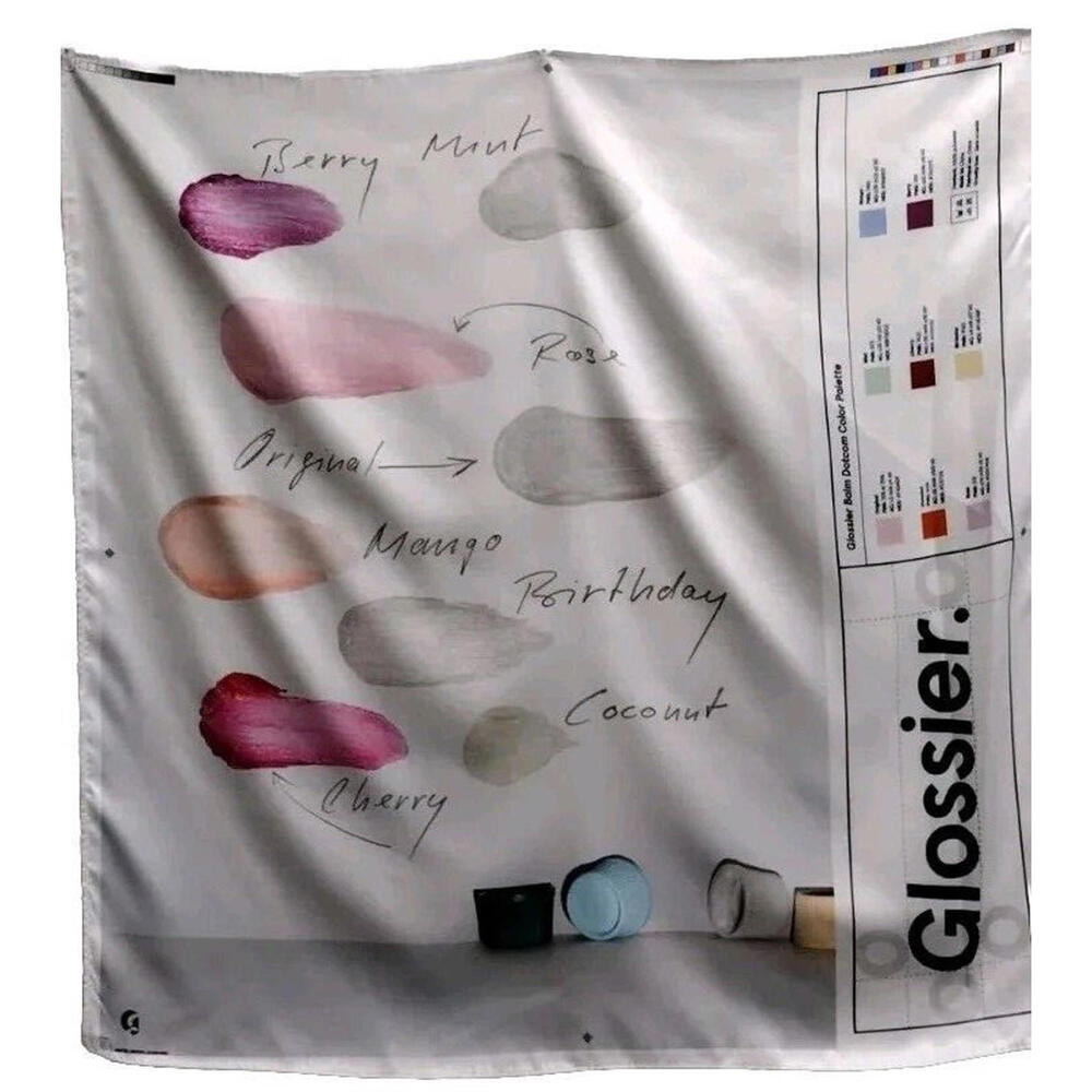 LIMITED EDITION Glossier Lipstick Makeup Scarf Satin Easter Colors Fuchsia White